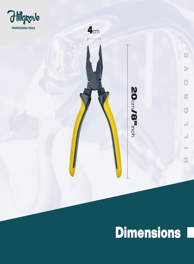 Hillgrove HGCM154M1 8"inch Heavy Duty Grip Multipurpose Combination Pilash Plier Hand Tool Lineman Plier (Pack Of 2) - Image 4